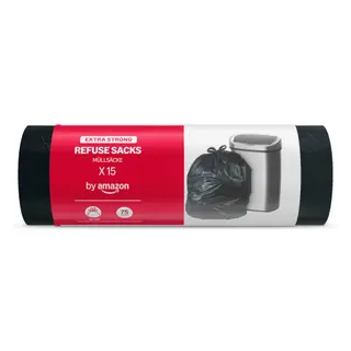 Amazon Extrastarker Müllsack (Bindegriff) 15 x 75 Liter