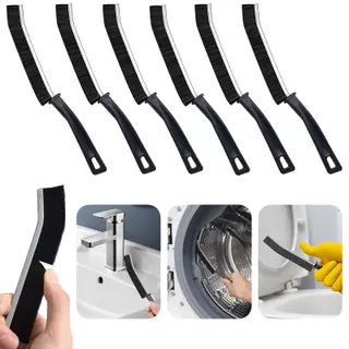 Hartborsten Eckenreinigungsbürste, 6 Stück - Multifunktionale Fugenbürste für Bad, Toilette, Küche & Badezimmer