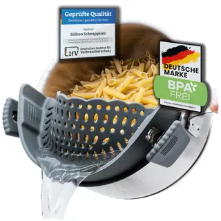 Netrox Silikonsieb – Nudelsieb für Topf & Pfanne