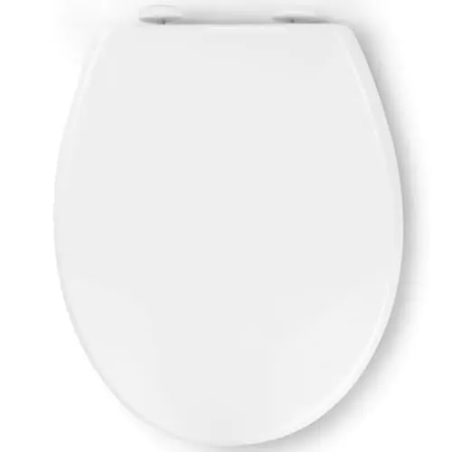 Pipishell Toilettendeckel mit Absenkautomatik, O Form, Weiß, Kunststoff, leicht zu reinigen
