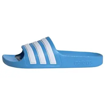 adidas Kinder Adilette Aqua Slides, Blau/Weiß, Größe 31 EU