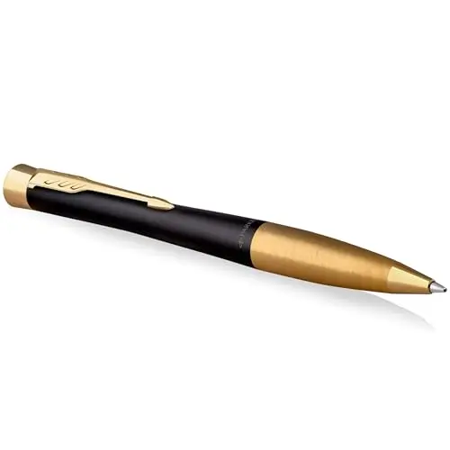 Parker Urban Twist Kugelschreiber - Mattschwarz mit Gold - Inkl. blauer Nachfüllpatrone & Geschenkbox