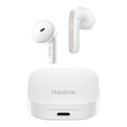 XIAOMI Redmi Buds 6 – Bluetooth In-Ear Kopfhörer mit 30h Akkulaufzeit, IPX4 Wasserschutz, Weiß