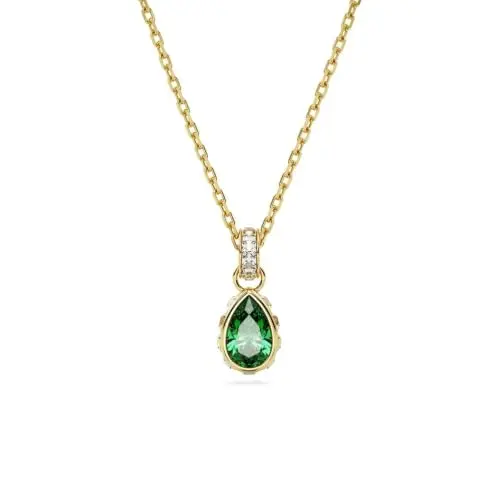 Swarovski Chroma Halskette mit grünem, vergoldetem Anhänger