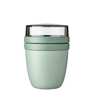 Mepal Müslibecher to go, 2-teilig, 500 ml & 200 ml, Nordic Sage, mit Unterteilung für Joghurt & Müsli, mikrowellengeeignet, spülmaschinenfest, gefriergeeignet