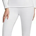 TSLA Damen Winterset Mikrofaser Top & Bottom, gefüttert - Off White, Größe S