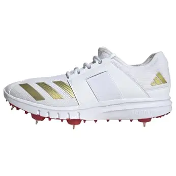 Adidas Herren Howzat Spike, Cloud White/Gold, Größe 42 EU