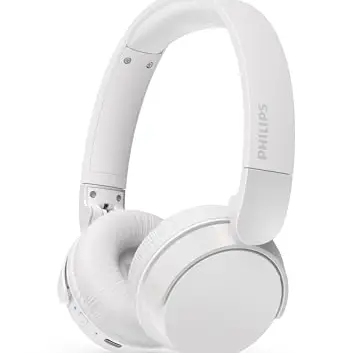 PHILIPS TAH4209WH Kabelloser Bluetooth-Kopfhörer – 55 Stunden Spielzeit, 2 Stunden USB-C-Laden – Weiß