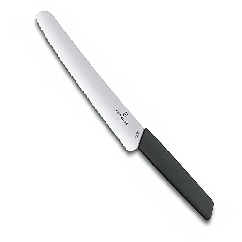 Victorinox Swiss Modern Brot- und Konditormesser, 22 cm, schwarz