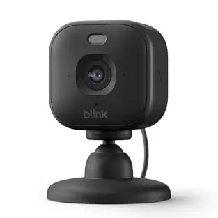 Blink Mini Überwachungskamera für den Innenbereich – 2K Video, Nachtsicht in Farbe, Schwarz