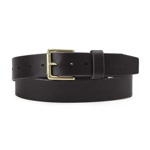 Levi's Herren Heritage Gürtel, Schwarz, Größe 80