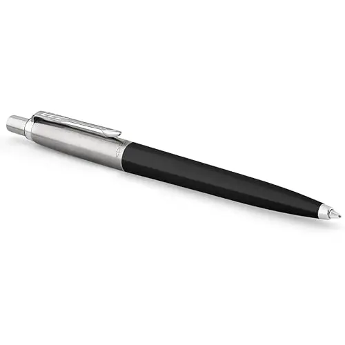 Parker Jotter Originals Kugelschreiber, Schwarz, Mittlere Spitze, Blauer Tinte