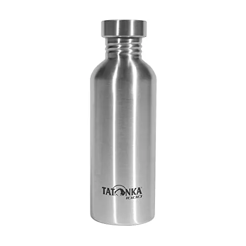 Tatonka Edelstahl Trinkflasche 1l - Bruchsichere Wasserflasche mit Schraubverschluss - Spülmaschinenfest und BPA-frei