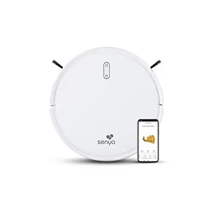 Senya Staubsauger-Roboter My Little Robot SYCN-VC009W, WLAN, programmierbar per App/Fernbedienung, ideal für Teppiche und Hartböden, leise