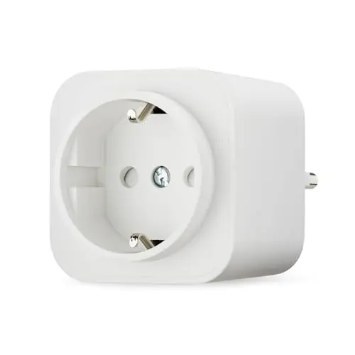 Amazon Basics Smart WLAN-Steckdose, kompatibel mit Alexa, für den Innenbereich, Weiß