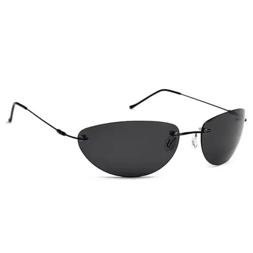 UINOFER Herren Sonnenbrille polarisiert schwarz - Unisex Vintage mit Smoke Linsen