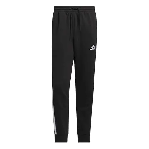 Adidas Essential Three Stripes Fleece Pant für Herren, Schwarz, Größe L