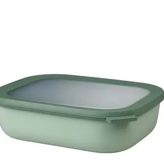 Mepal Multi Bowl Cirqula - Vorratsdose 2000 ml - Luftdicht, für Kühlschrank & Mikrowelle - Nordic Sage