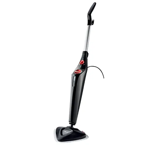 Vileda Steam Plus Dampfreiniger, hygienische Bodenreinigung für alle Böden, ideal für Teppiche, Schwarz