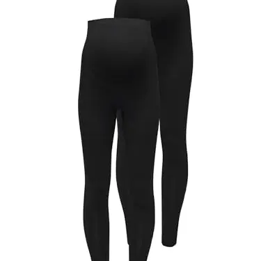 ONLY Damen Leggings 2er-Pack, Slim Fit