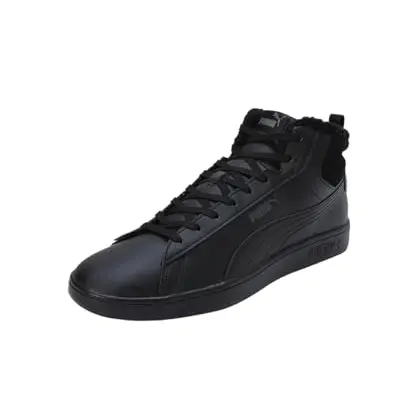 PUMA Herren Smash 3.0 Mid Sneaker, Schwarz/Grau, Größe 37 EU