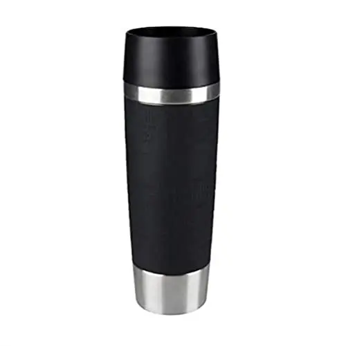 Emsa Travel Mug Classic Grande 500ml - Isolierbecher to go, hält 6h heiß, 12h kalt, auslaufsicher, schwarz