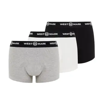 WESTMARK LONDON Herren Boxershorts 3er Set in Schwarz, Beige, Grau (Gr. M)