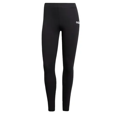 adidas Women's Essentials Cotton Leggings, Black/White, XS