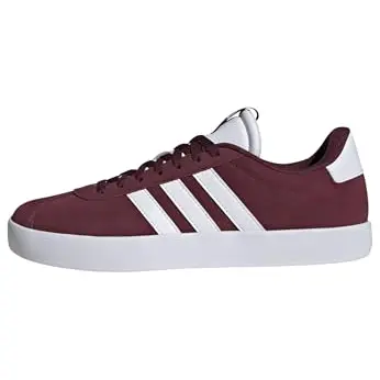 Adidas VL Court 3.0 Herren Schuhe in Shadow Red/Cloud White, Größe 40 2/3 EU