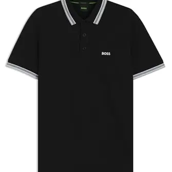 BOSS Herren Poloshirt - Schwarz, Größe M