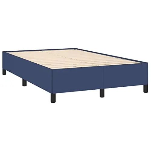 vidaXL Polsterbett blau 120x200 cm mit Lattenrost und stabilem Bettgestell, Schlafzimmermöbel