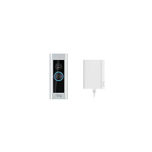 Ring Videotürklingel Pro mit Netzteil | HD-Video, Kamera, Gegensprechfunktion, WLAN | Kompatibel mit Alexa