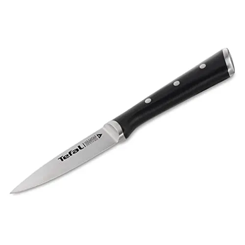 Tefal Ice Force Schälmesser, 9cm Klinge, Edelstahl/Schwarz, Made in Germany, langlebig & scharf