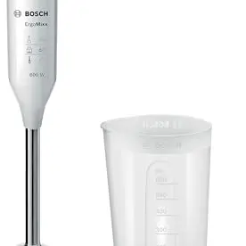 Bosch Stabmixer ErgoMixx, 2 Geschwindigkeitsstufen, 600 W, Edelstahl-Mixfuß, weiß/grau