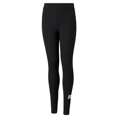 PUMA Mädchen Leggings mit Logo, Schwarz, Größe 116 EU