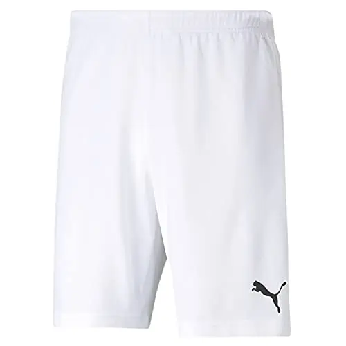 PUMA Herren Teamrise Shorts, Weiß/Schwarz, XL