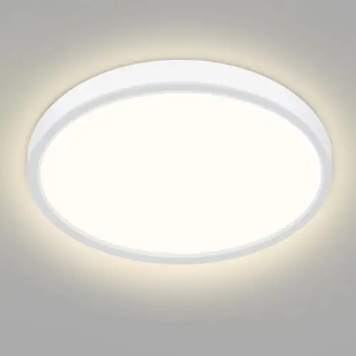 Slochi LED Deckenleuchte Flach, 15W, Ø18cm, Rund, Ultra Dünn, für Badezimmer, Küche und Schlafzimmer