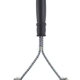 RÖSLE Grillrost-Reinigungsbürste, Hochwertige Grillbürste, Länge 30 cm, Schwarz/Silber