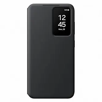 Samsung Smart View Wallet Case für Galaxy S24, Handy-Hülle mit Kartenfach, Black