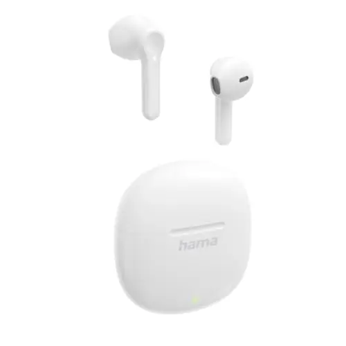 Hama Bluetooth Earbuds mit Mikrofon und Ladebox, kabellos, Touch Control, Weiß