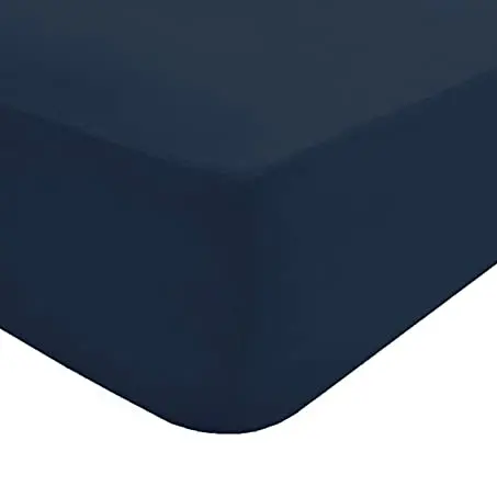 Sleepdown Spannbetttuch, pflegeleicht und superweich, für Doppelbett, 25 cm tief, Marineblau
