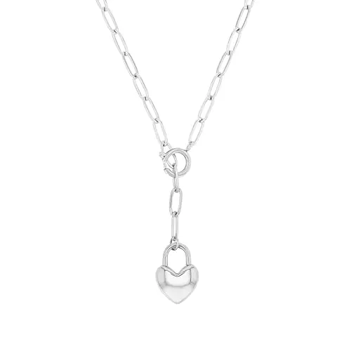 Tom Tailor Damen-Halskette mit Herz-Anhänger, Edelstahl, 50 cm, silber
