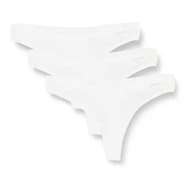 Calvin Klein Damen 3er Pack String Thongs, Weiß, 3XL