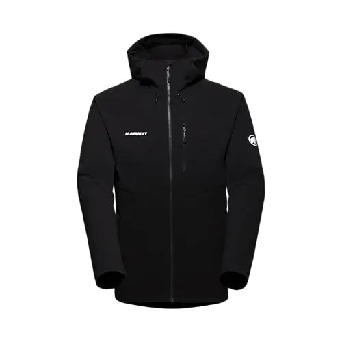 Mammut Ultimate Comfort SO Hooded Jacket Men | Softshelljacke für Herren, Allwetterjacke mit Kapuze | Schwarz