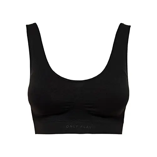 Only Play Damen Sport-BH Onpmira Seamless, Schwarz, Größe M