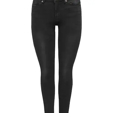ONLY Damen Jeans Onlwaukew Mid Sk Bj1097, Washed Black, Größe XL / 30L EU