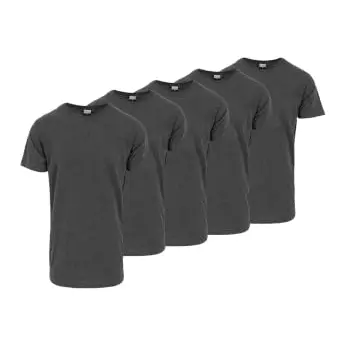 Urban Classics T-Shirt Herren Charcoal M 5er Pack