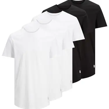 JACK & JONES JJENOA T-Shirt Damen, 5er Pack, Kurzarm, Rundhals