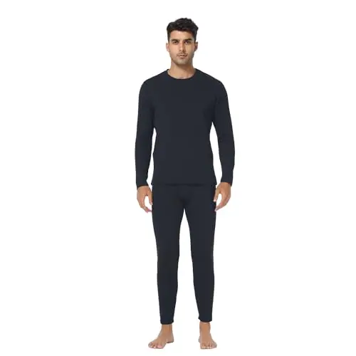GOODSALEOK Herren Thermounterwäsche - Skiunterwäsche Set für Outdoor-Sportarten - Marineblau - Größe S