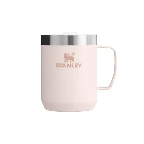 Stanley Classic Camp Mug 0.23L - Hält 1 Std. heiß, 2 Std. kalt - BPA-frei, spülmaschinenfest - Edelstahl - Rose Quartz